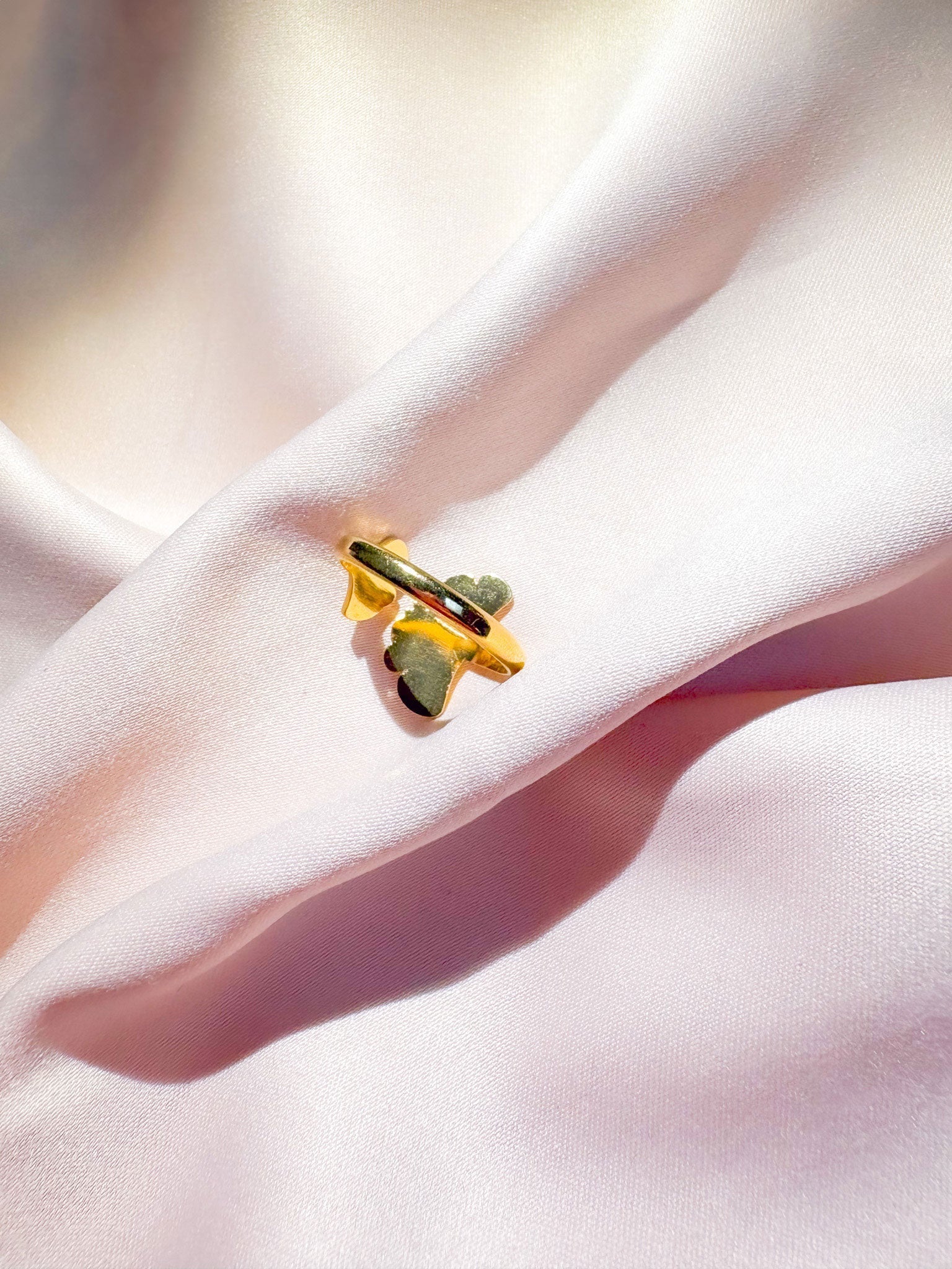 Bague Ailes de Grâce dorée ajustable - Bagues - Bijoux inoxydables