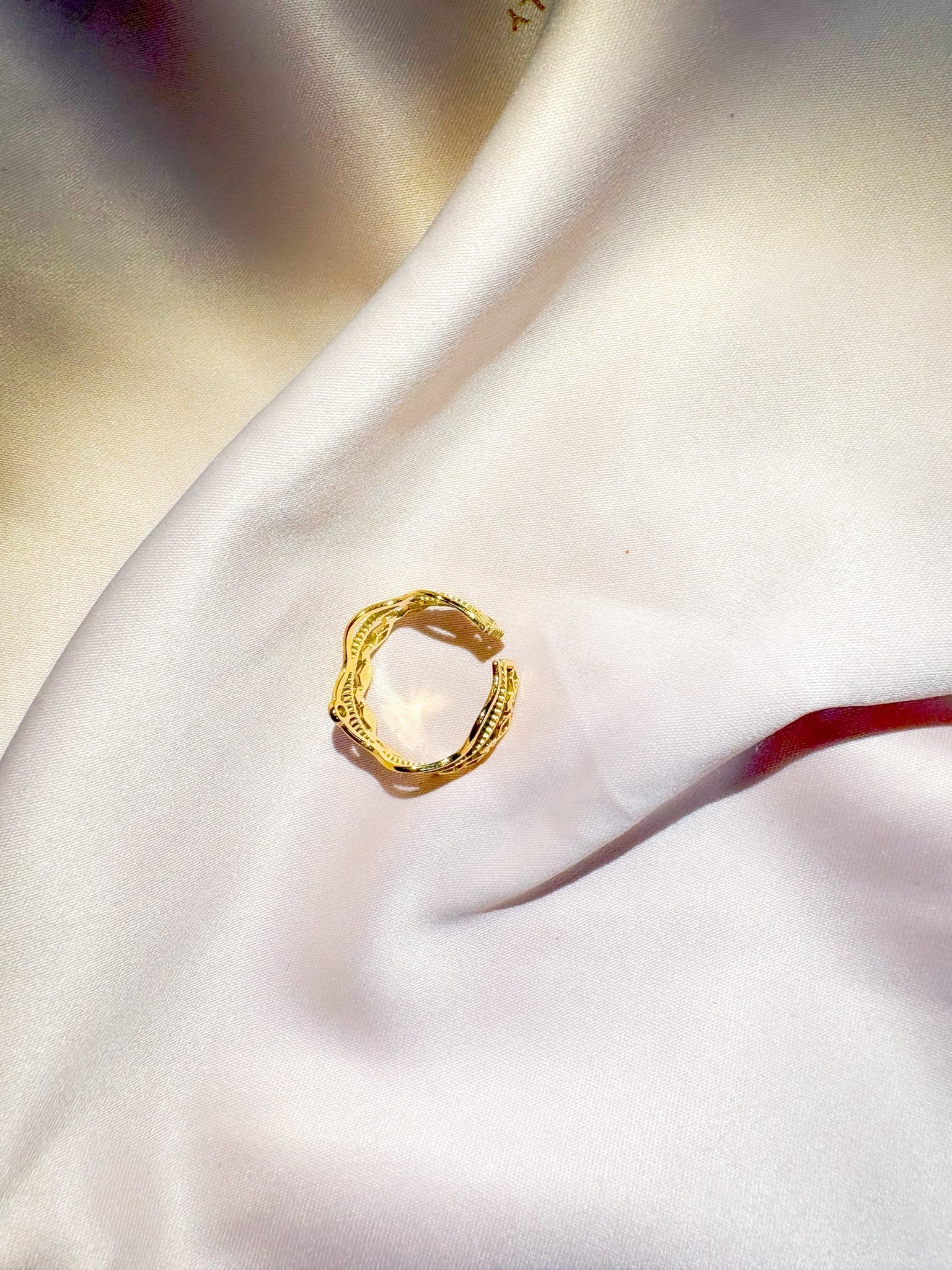 Bague Bohème dorée et verte ajustable - Bagues - Bijoux inoxydables