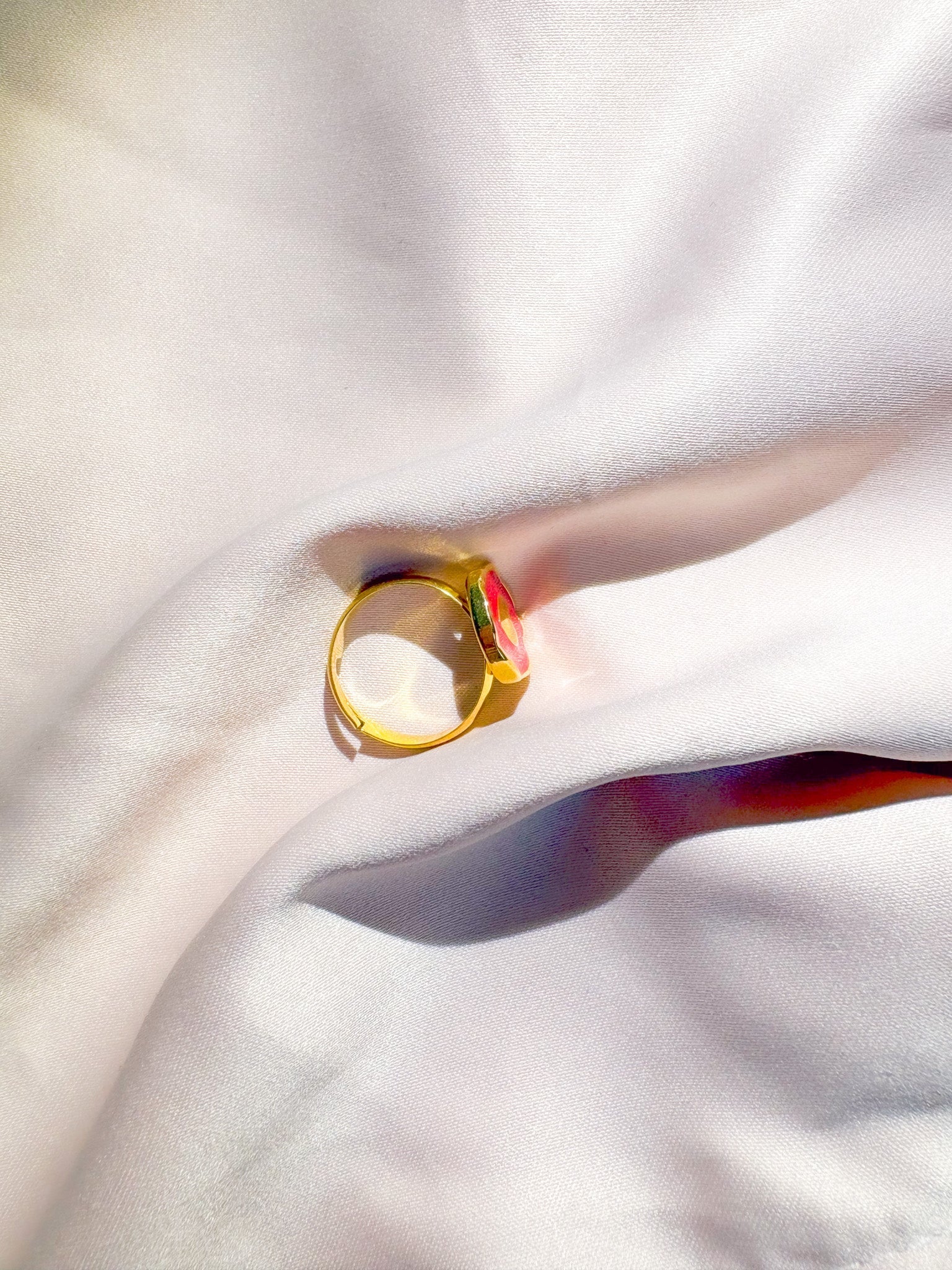 Bague Coeur dorée ajustable - Bagues - Bijoux inoxydables