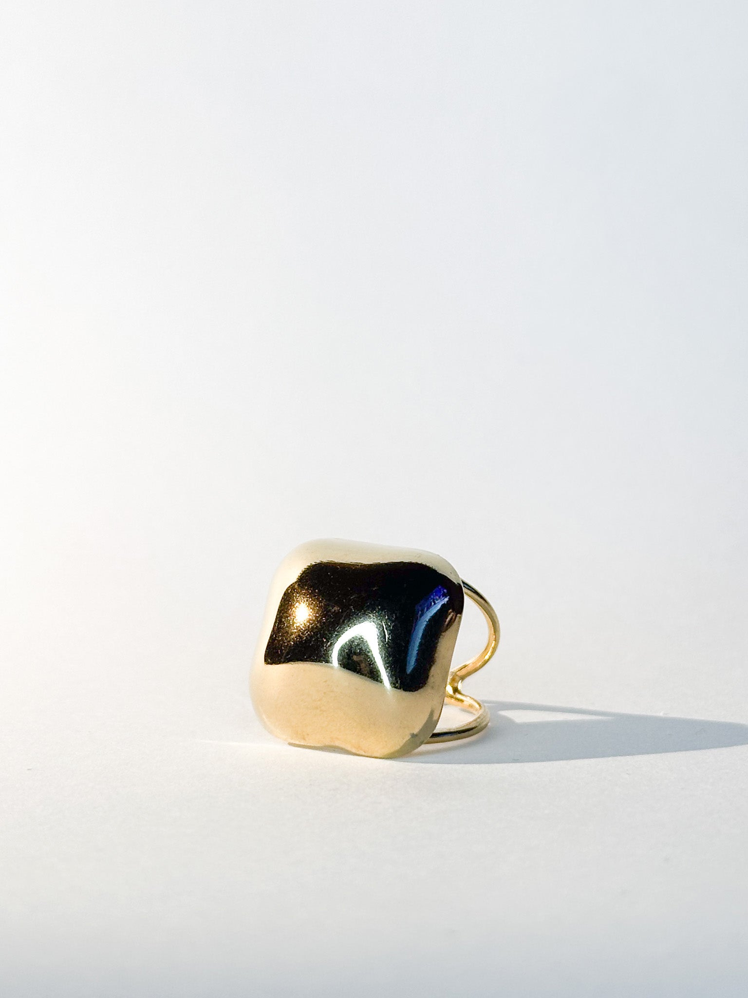 Bague Coussin doré ajustable - Bagues - Bijoux inoxydables