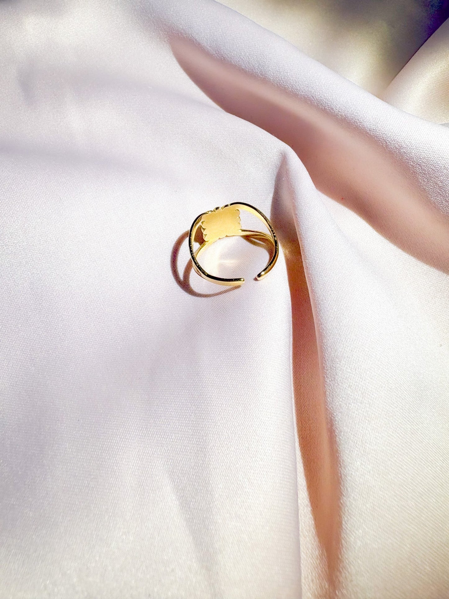 Bague Flora dorée ajustable - Bagues - Bijoux inoxydables