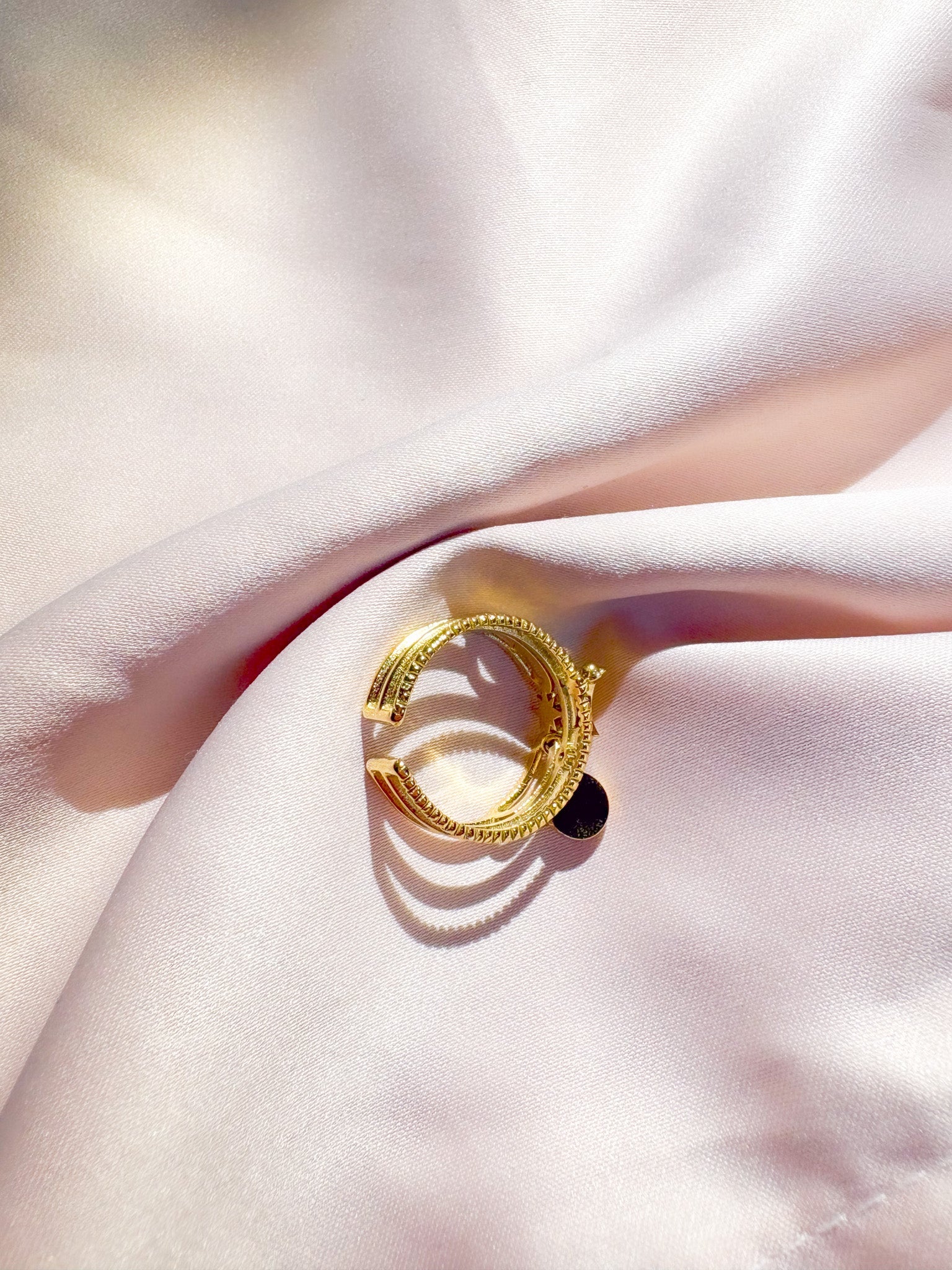 Bague Galaxie dorée ajustable - Bagues - Bijoux inoxydables