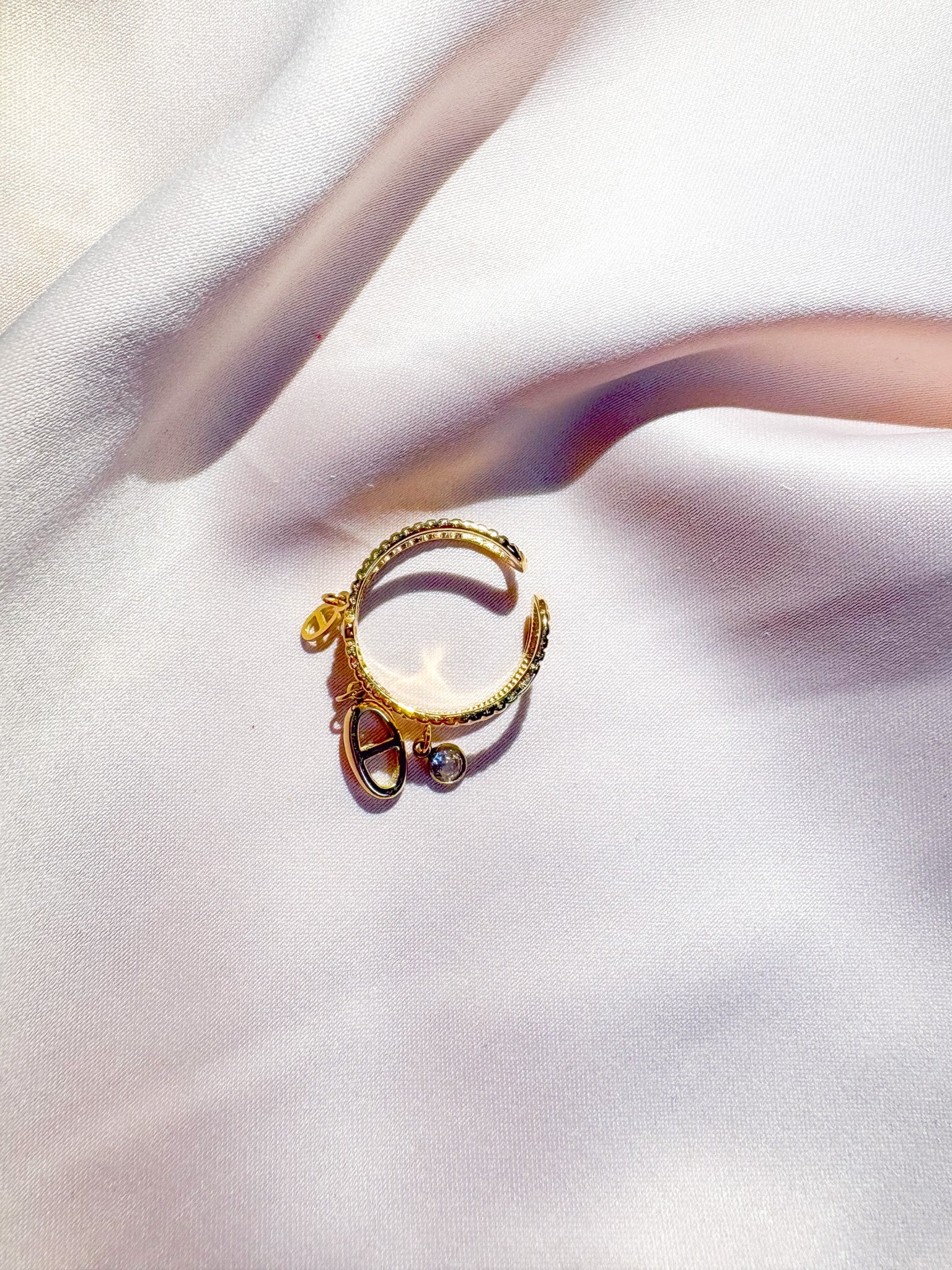 Bague Intemporelle dorée ajustable - Bagues - Bijoux inoxydables