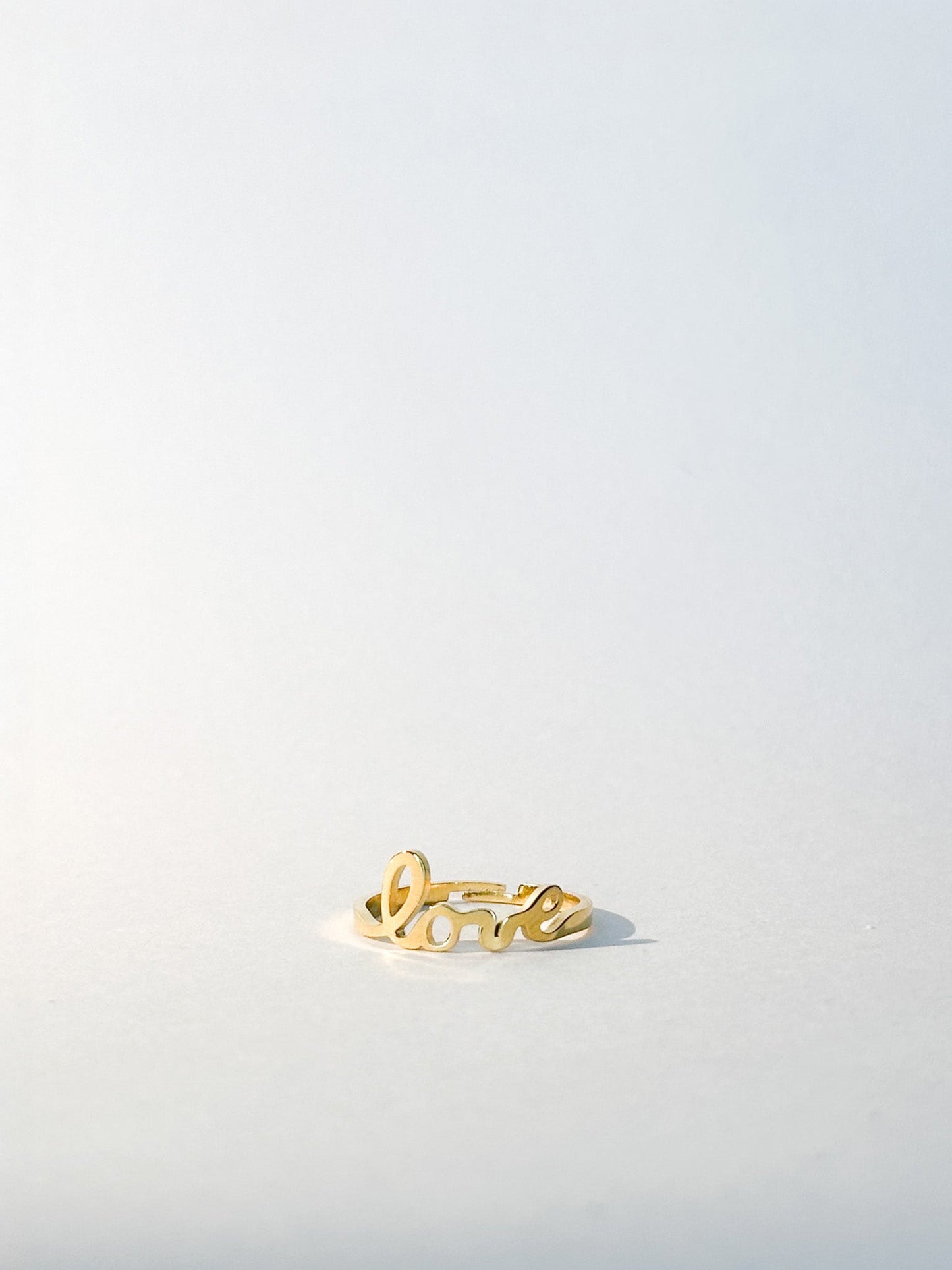 Bague Love dorée ajustable - Bagues - Bijoux inoxydables