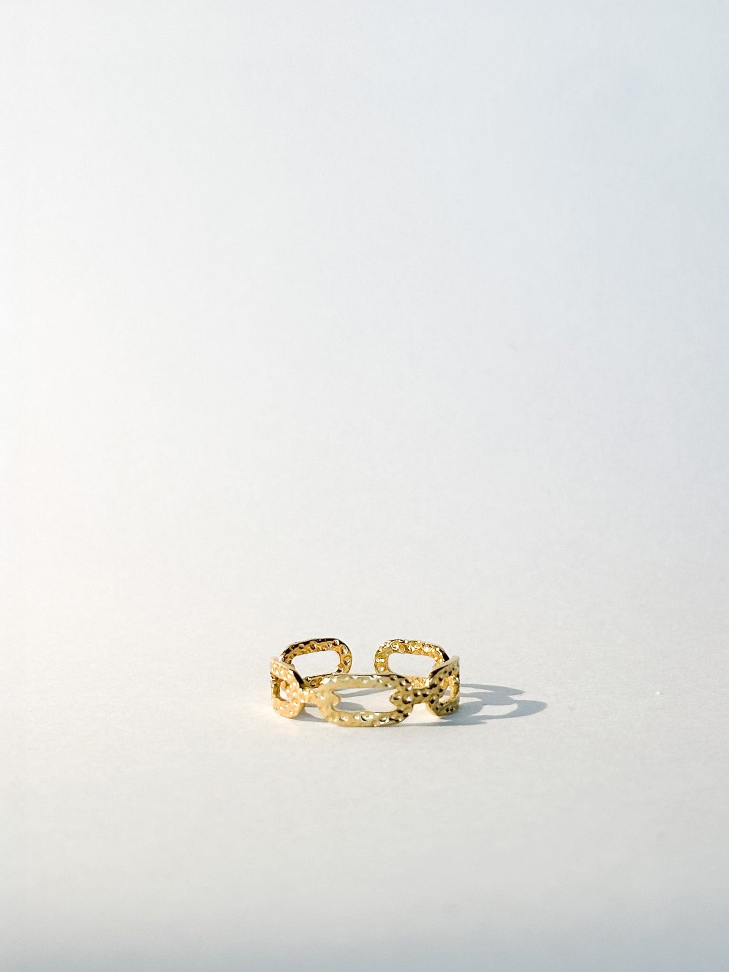 Bague Maillon doré ajustable - Bagues - Bijoux inoxydables