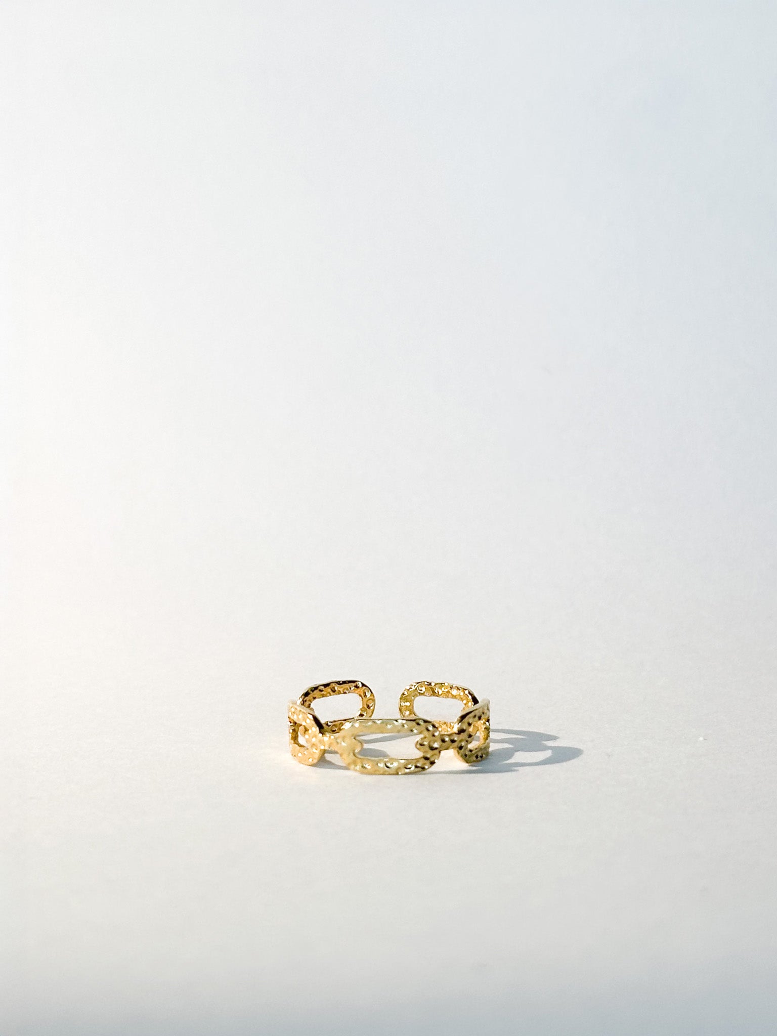 Bague Maillon doré ajustable - Bagues - Bijoux inoxydables