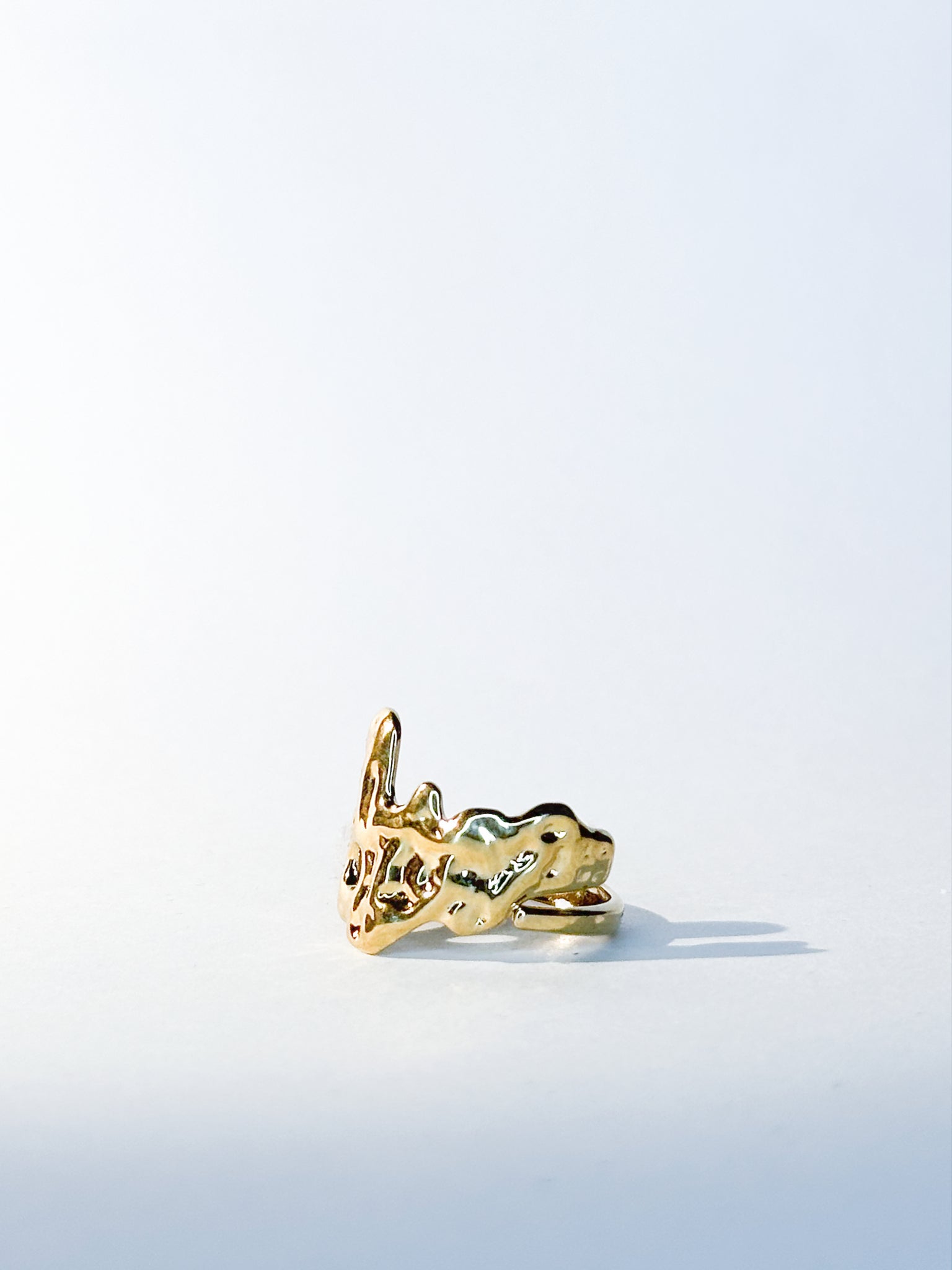 Bague Martelée dorée - Bagues - Bijoux inoxydables