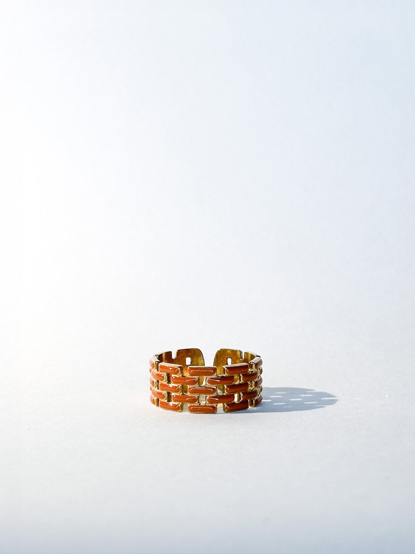 Bague Mosaïque dorée ajustable - Bagues - Bijoux inoxydables