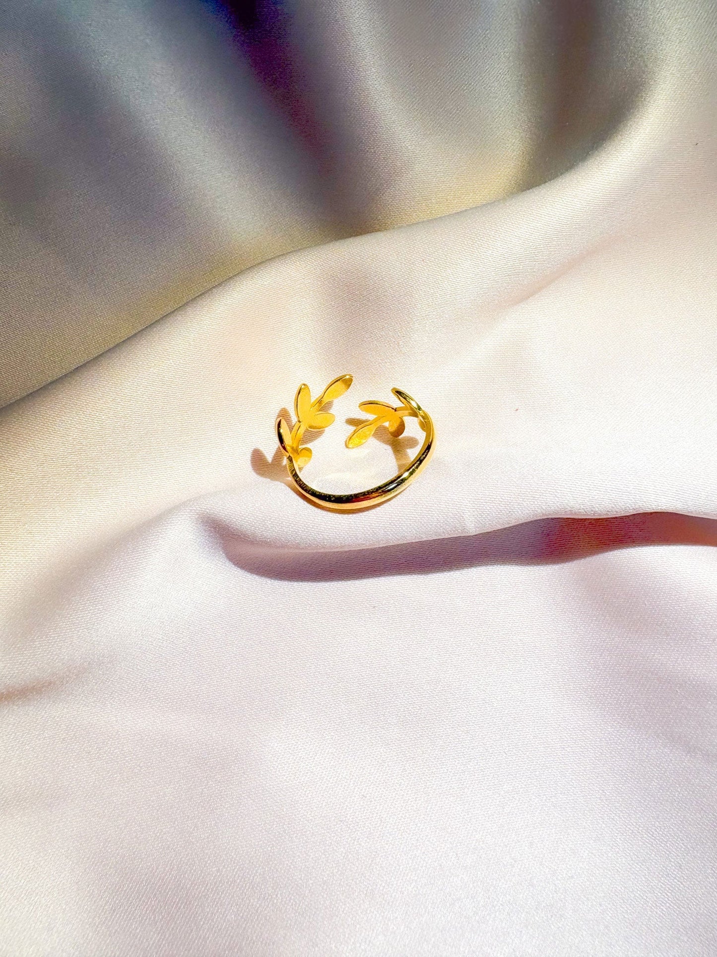 Bague Oliva dorée ajustable - Bagues - Bijoux inoxydables