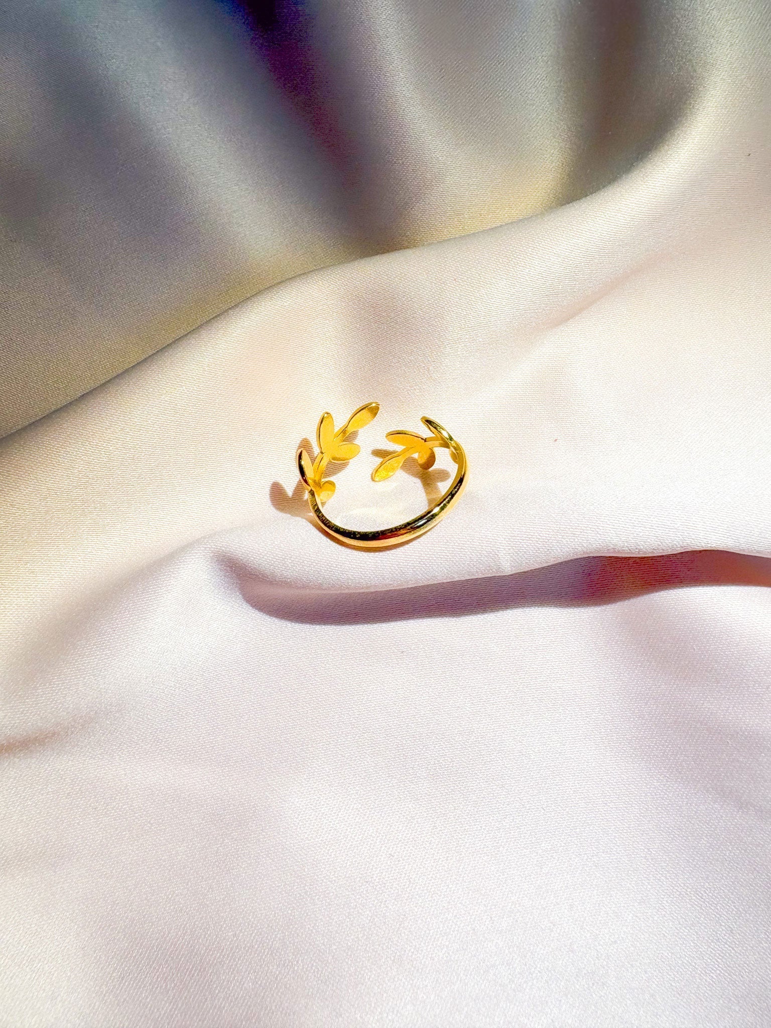 Bague Oliva dorée ajustable - Bagues - Bijoux inoxydables