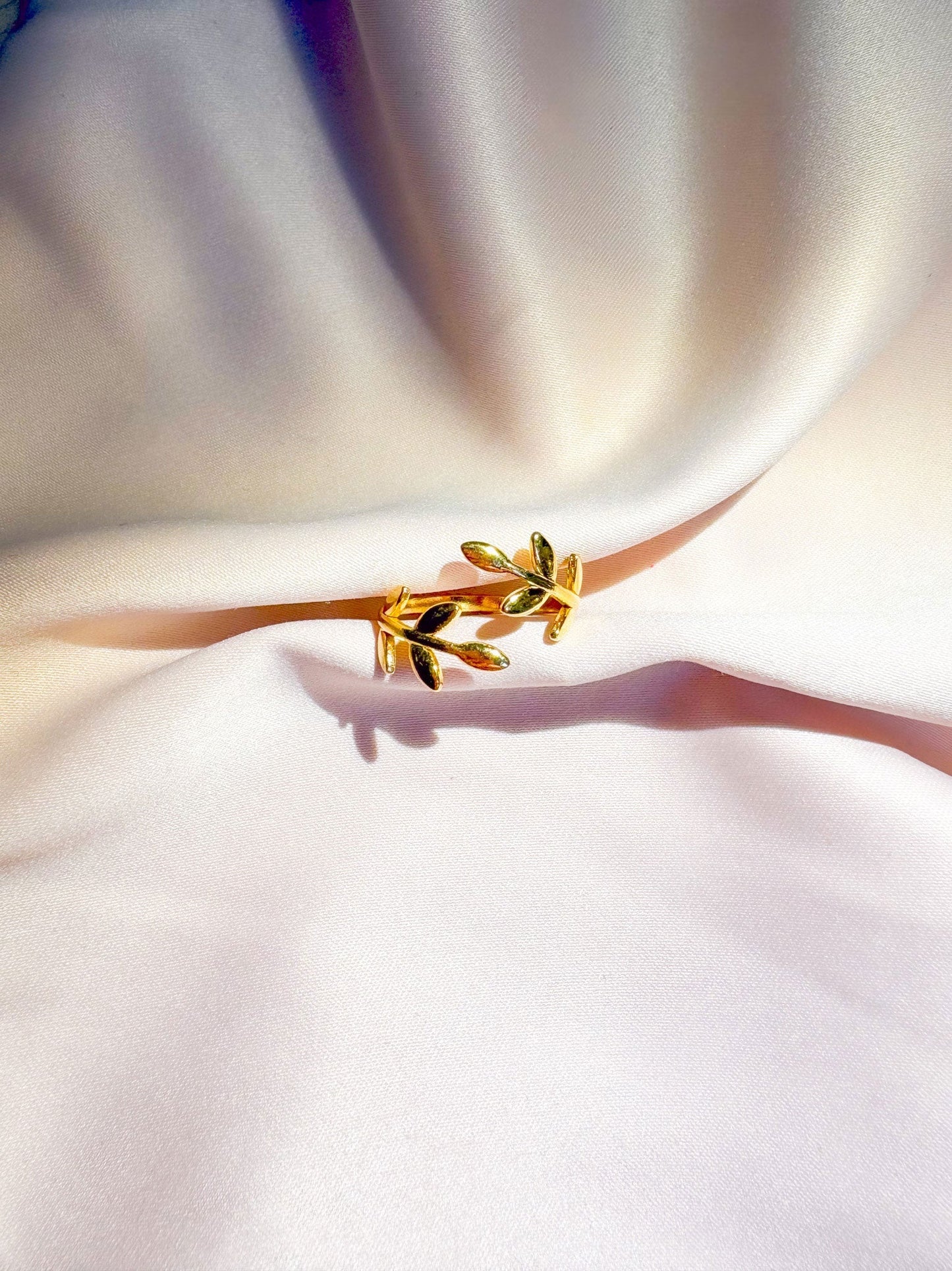 Bague Oliva dorée ajustable - Bagues - Bijoux inoxydables