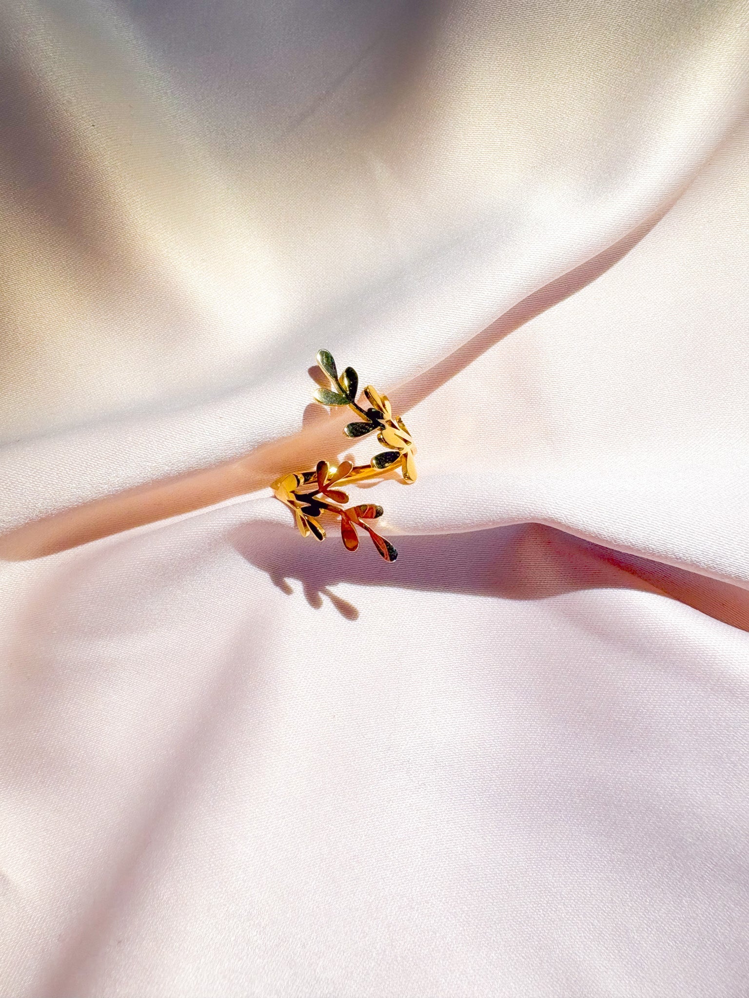 Bague rameau dorée ajustable - Bagues - Bijoux inoxydables