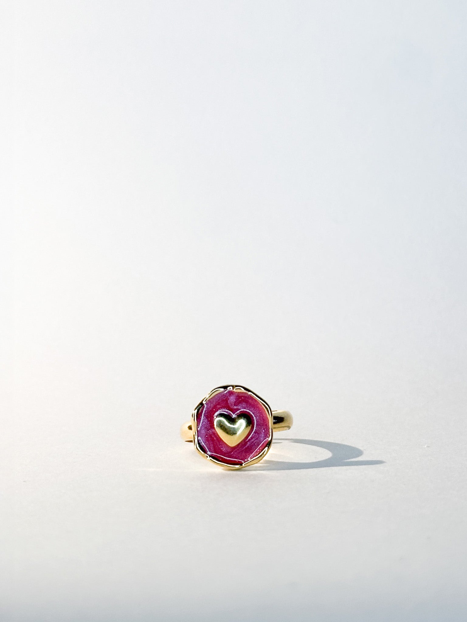 Bague Coeur dorée ajustable - Bagues - Bijoux inoxydables