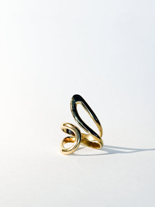 Bague Ondulée dorée - Bagues - Bijoux inoxydables